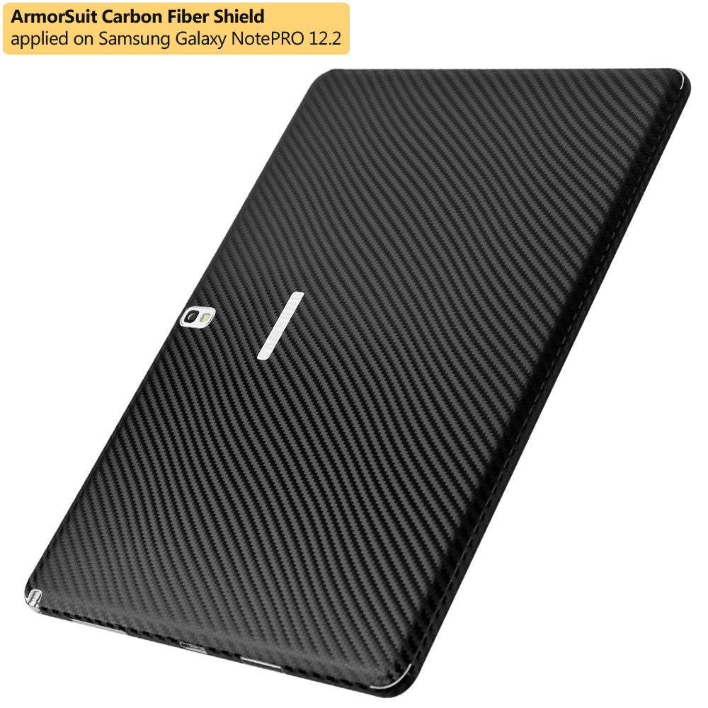 Samsung Galaxy NotePRO 12.2" Screen Protector + Black Carbon Fiber Film Protector