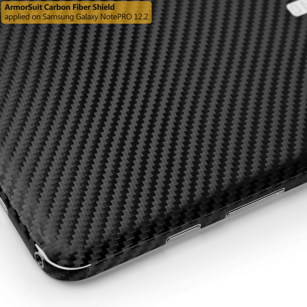 Samsung Galaxy NotePRO 12.2" Screen Protector + Black Carbon Fiber Film Protector