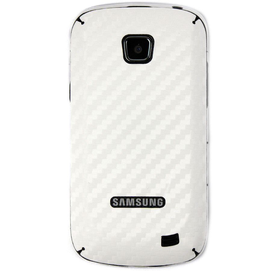 Samsung Galaxy Proclaim Screen Protector + White Carbon Fiber Skin Protector