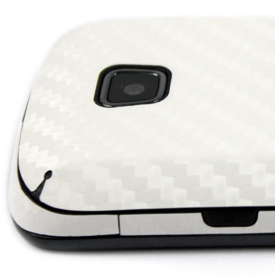 Samsung Galaxy Proclaim Screen Protector + White Carbon Fiber Skin Protector