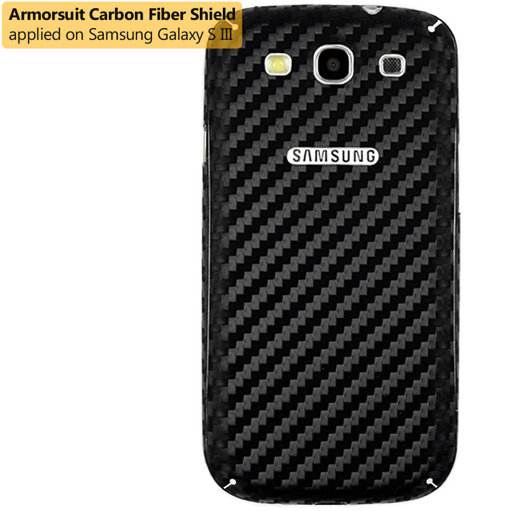 Samsung Galaxy S3 Screen Protector + Carbon Fiber Film Protector