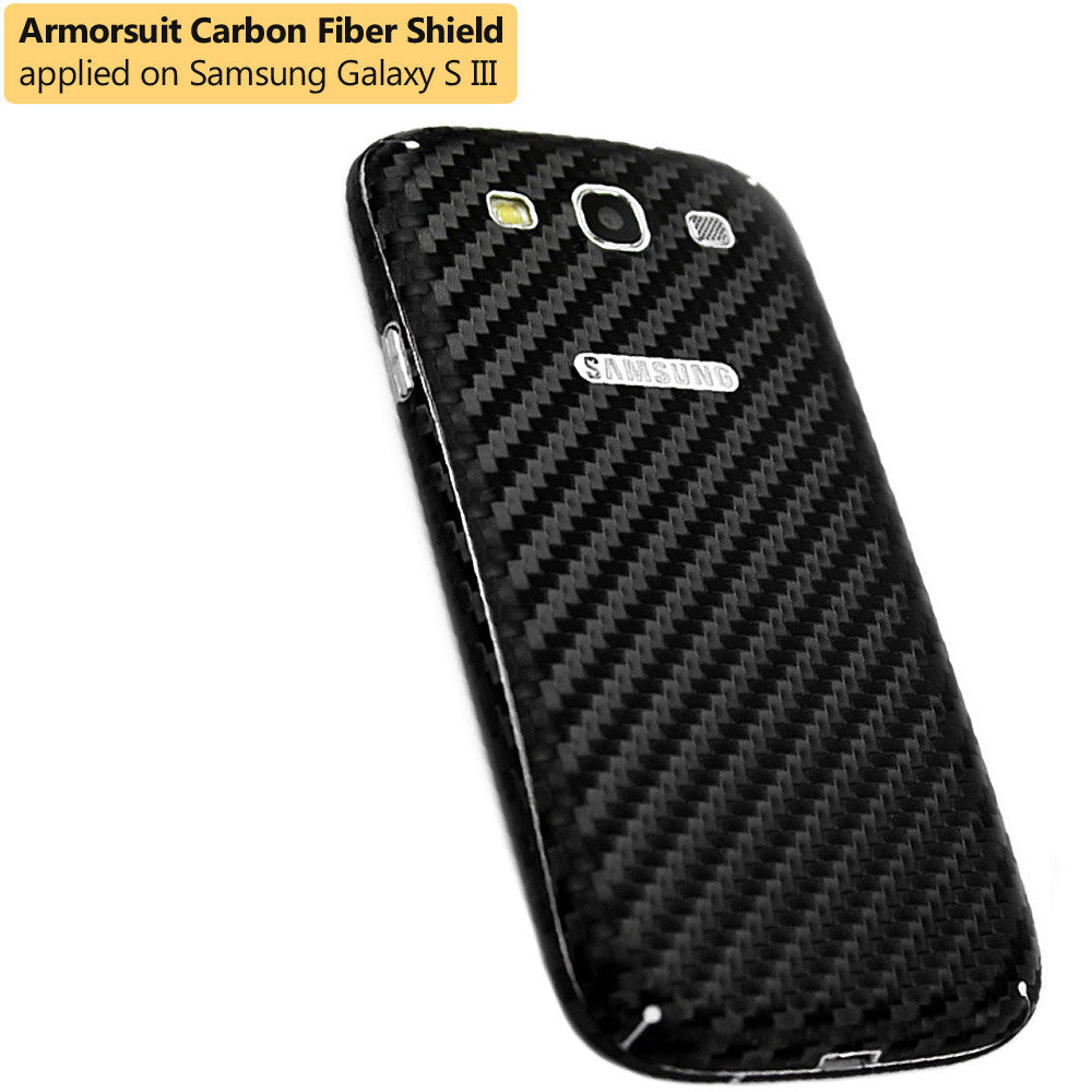 Samsung Galaxy S3 Screen Protector + Carbon Fiber Film Protector