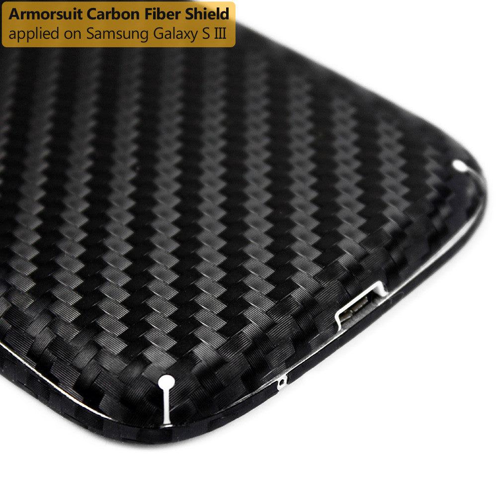 Samsung Galaxy S3 Screen Protector + Carbon Fiber Film Protector