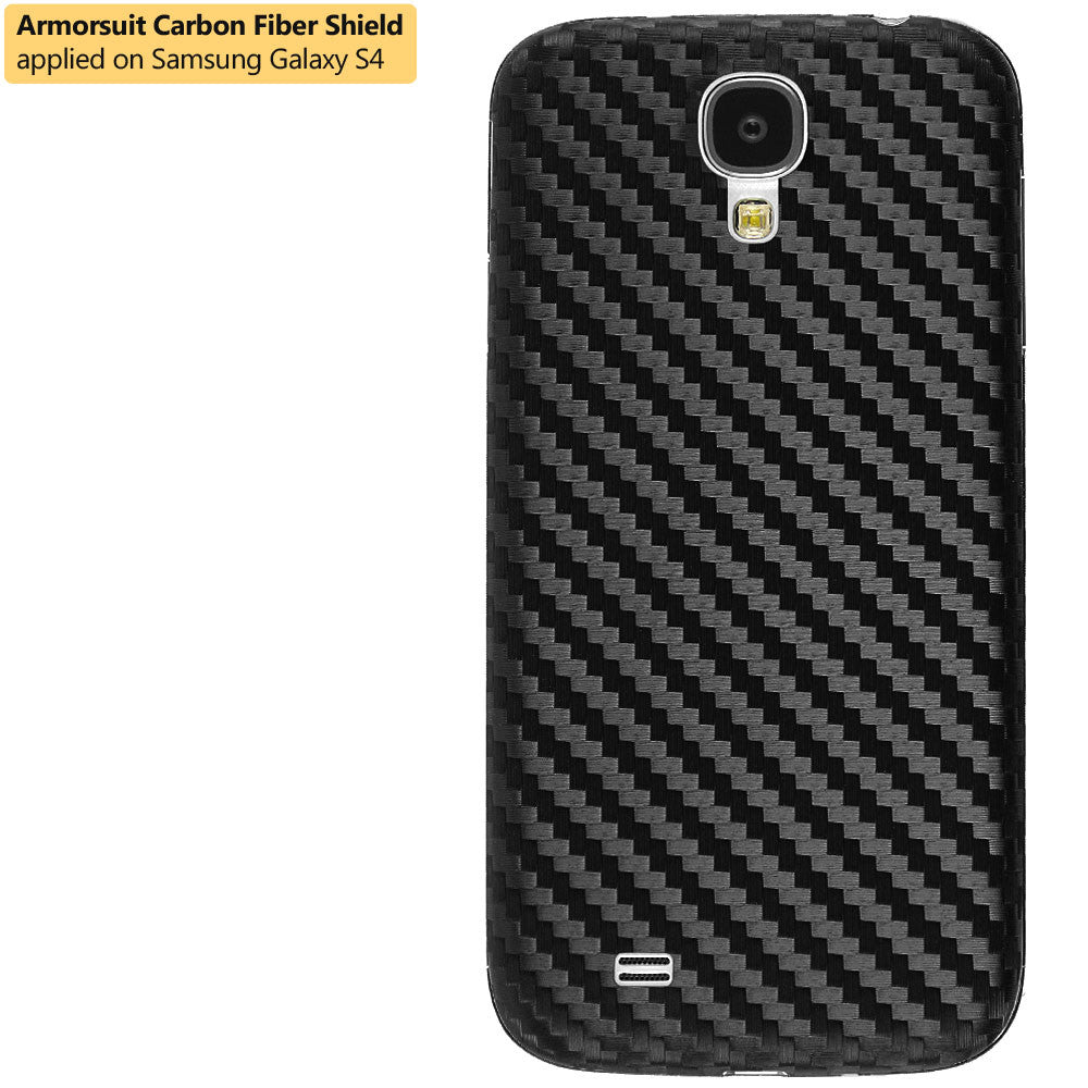 Samsung Galaxy S4 Screen Protector + Carbon Fiber Film Protector