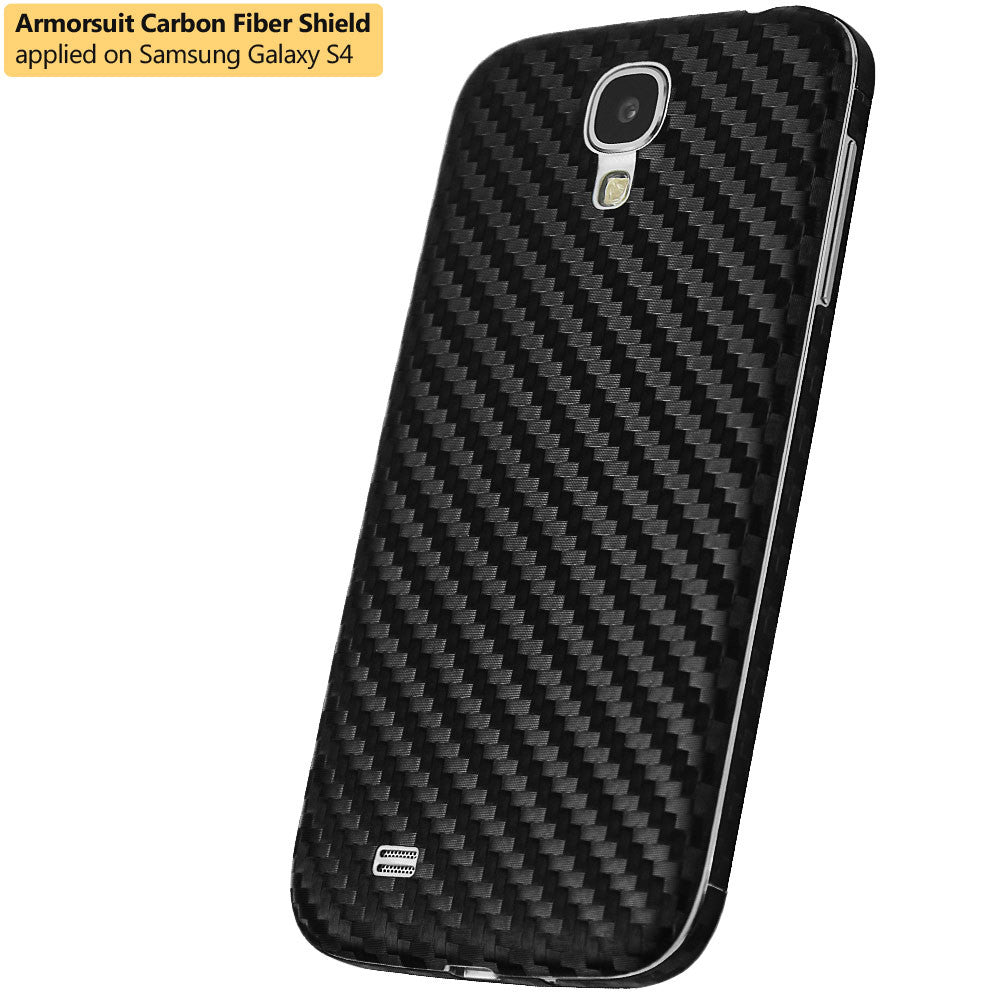 Samsung Galaxy S4 Screen Protector + Carbon Fiber Film Protector