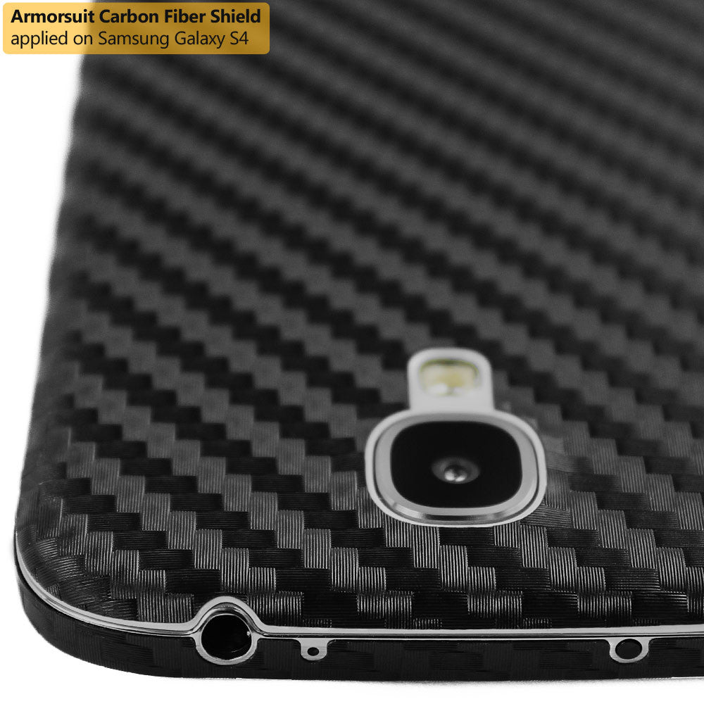 Samsung Galaxy S4 Screen Protector + Carbon Fiber Film Protector