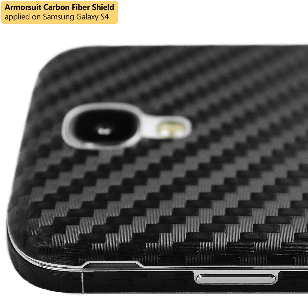 Samsung Galaxy S4 Screen Protector + Carbon Fiber Film Protector