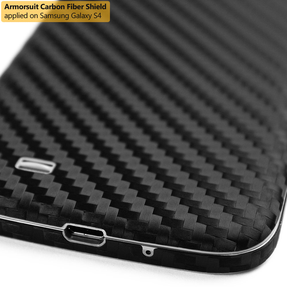 Samsung Galaxy S4 Screen Protector + Carbon Fiber Film Protector