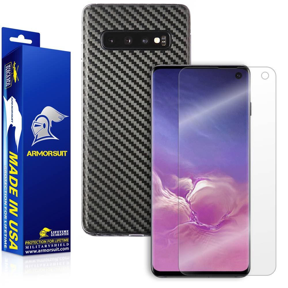 Samsung Galaxy S10 Carbon Fiber Skin Protector