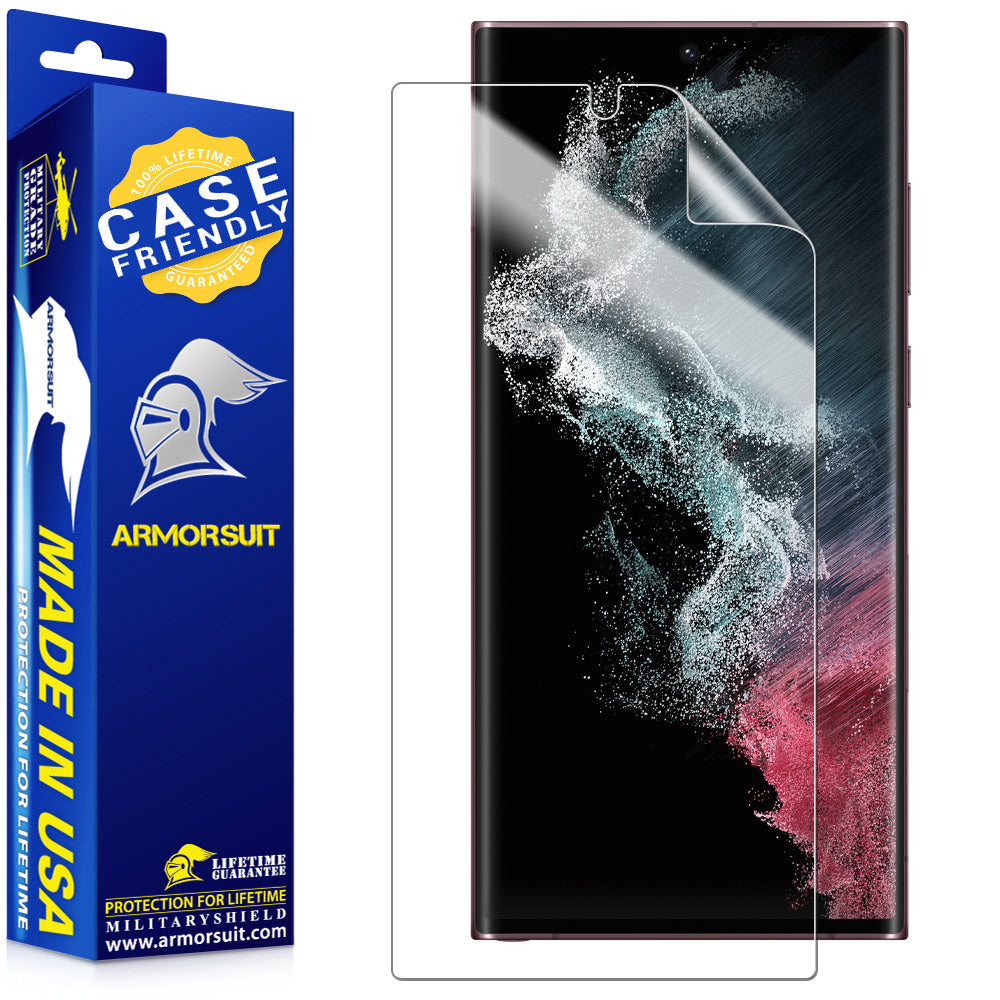 [2 Pack] ArmorSuit Samsung Galaxy S22 Ultra 5G (2022) Case Friendly  Anti-Bubble Clear Film