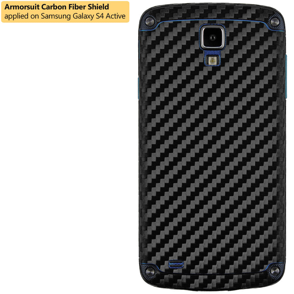 Samsung Galaxy S4 Active Screen Protector + Carbon Fiber Film Protector