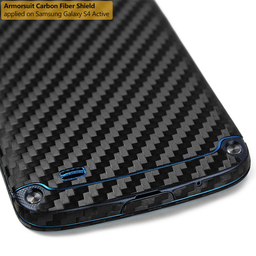 Samsung Galaxy S4 Active Screen Protector + Carbon Fiber Film Protector