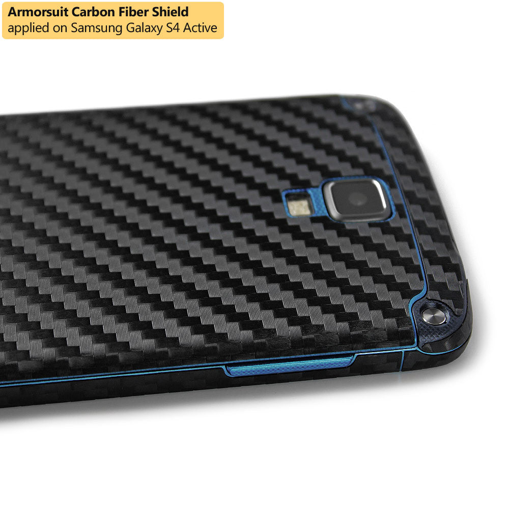 Samsung Galaxy S4 Active Screen Protector + Carbon Fiber Film Protector