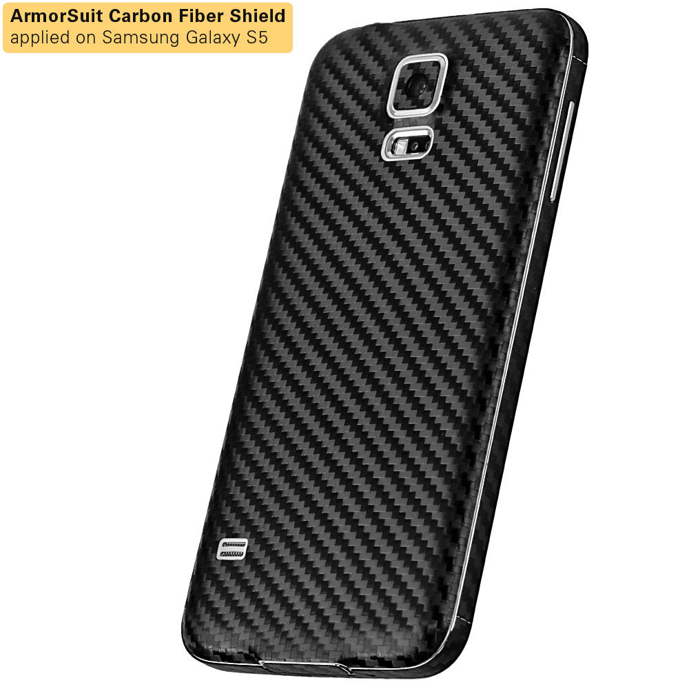 Samsung Galaxy S5 Screen Protector + Carbon Fiber Film Protector