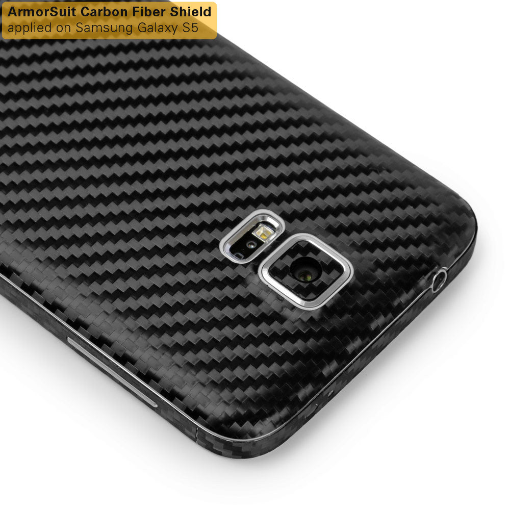 Samsung Galaxy S5 Screen Protector + Carbon Fiber Film Protector
