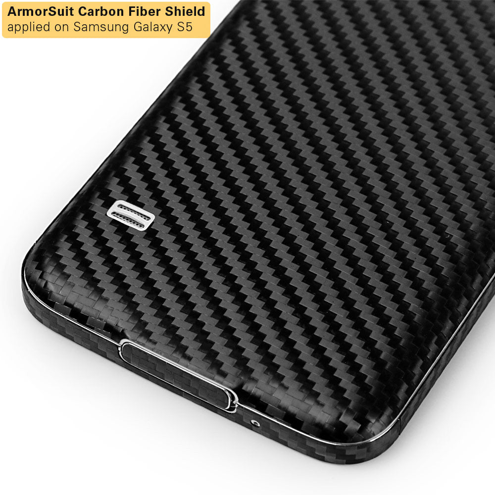 Samsung Galaxy S5 Screen Protector + Carbon Fiber Film Protector