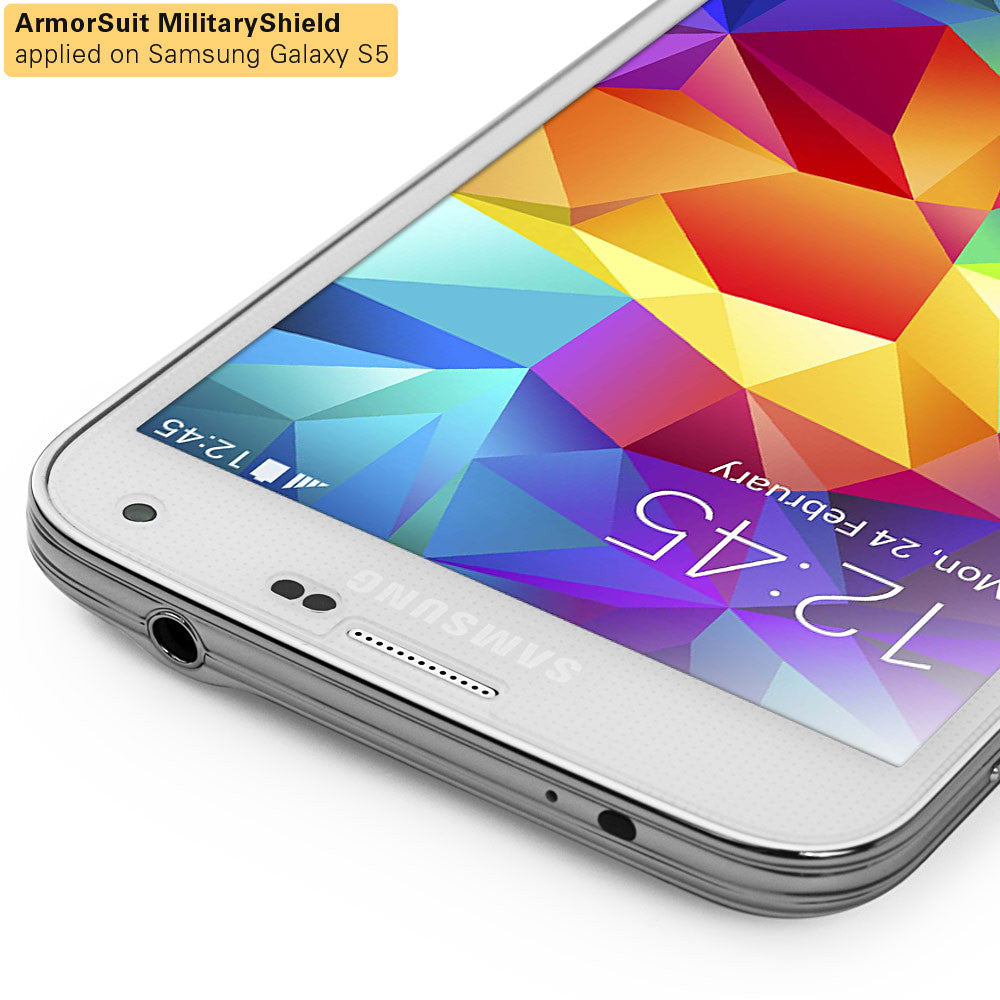 Samsung Galaxy S5 Screen Protector + Carbon Fiber Film Protector
