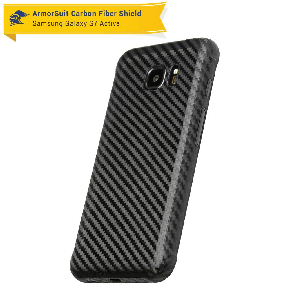Samsung Galaxy S7 Active Screen Protector + Carbon Fiber Skin