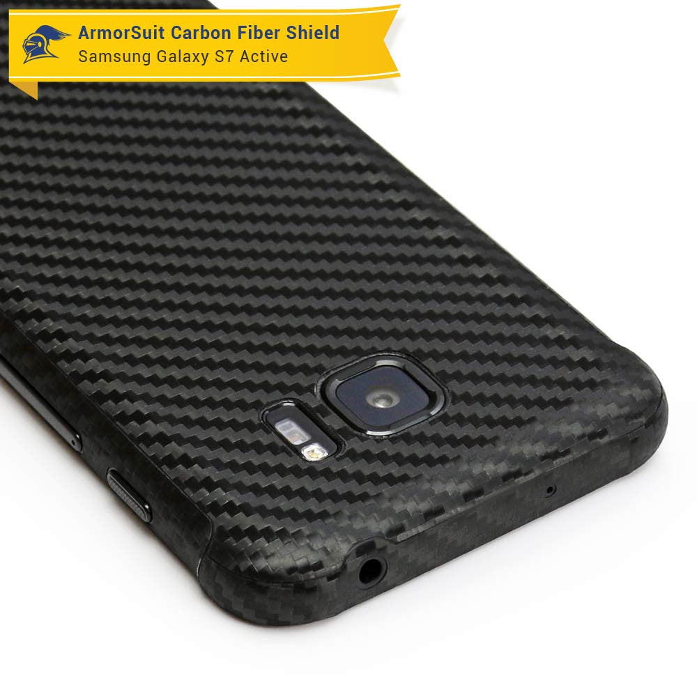 Samsung Galaxy S7 Active Screen Protector + Carbon Fiber Skin