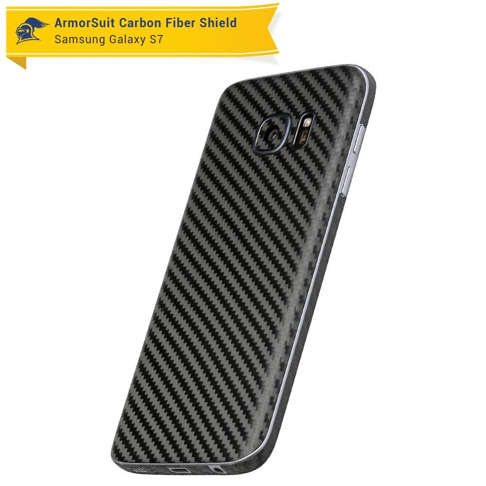 Samsung Galaxy S7 Screen Protector + Carbon Fiber Film Protector