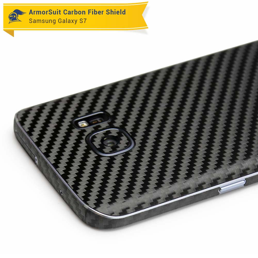 Samsung Galaxy S7 Screen Protector + Carbon Fiber Film Protector