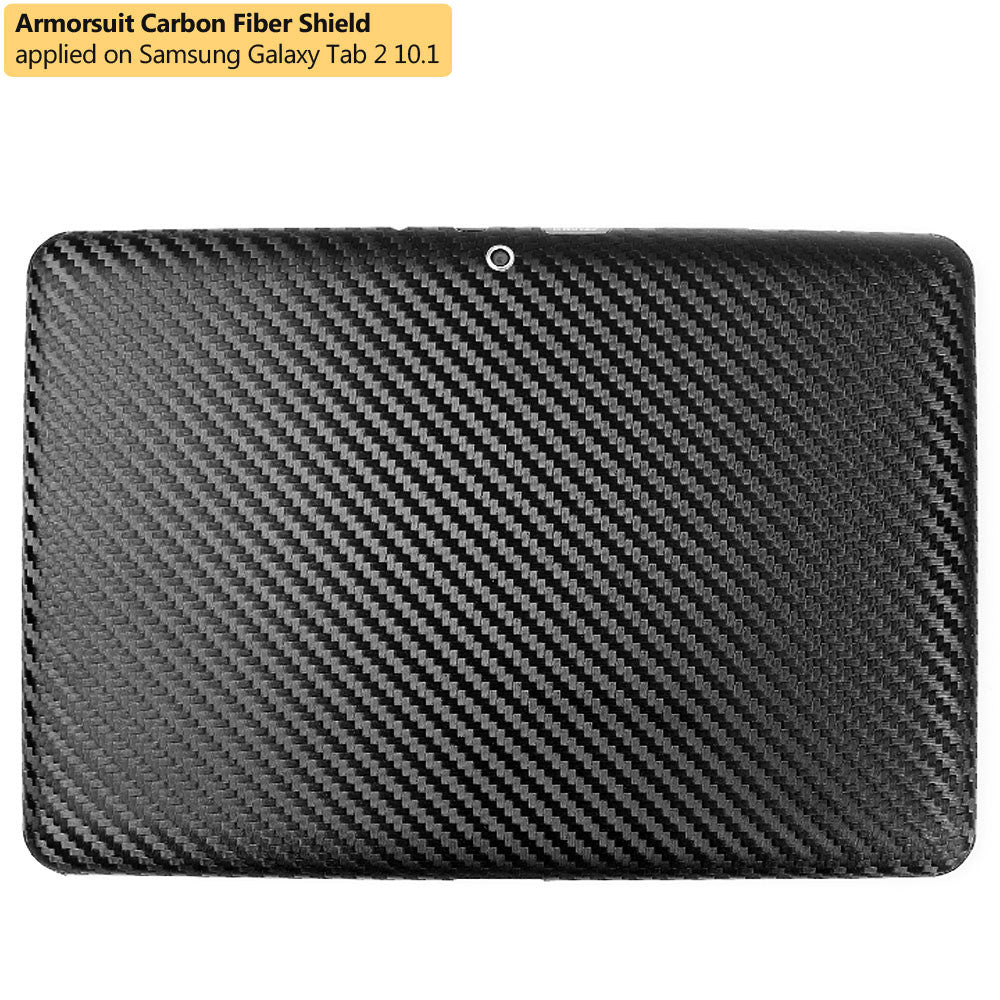 Samsung Galaxy Tab 2 10.1 Screen Protector + Black Carbon Fiber Film Protector
