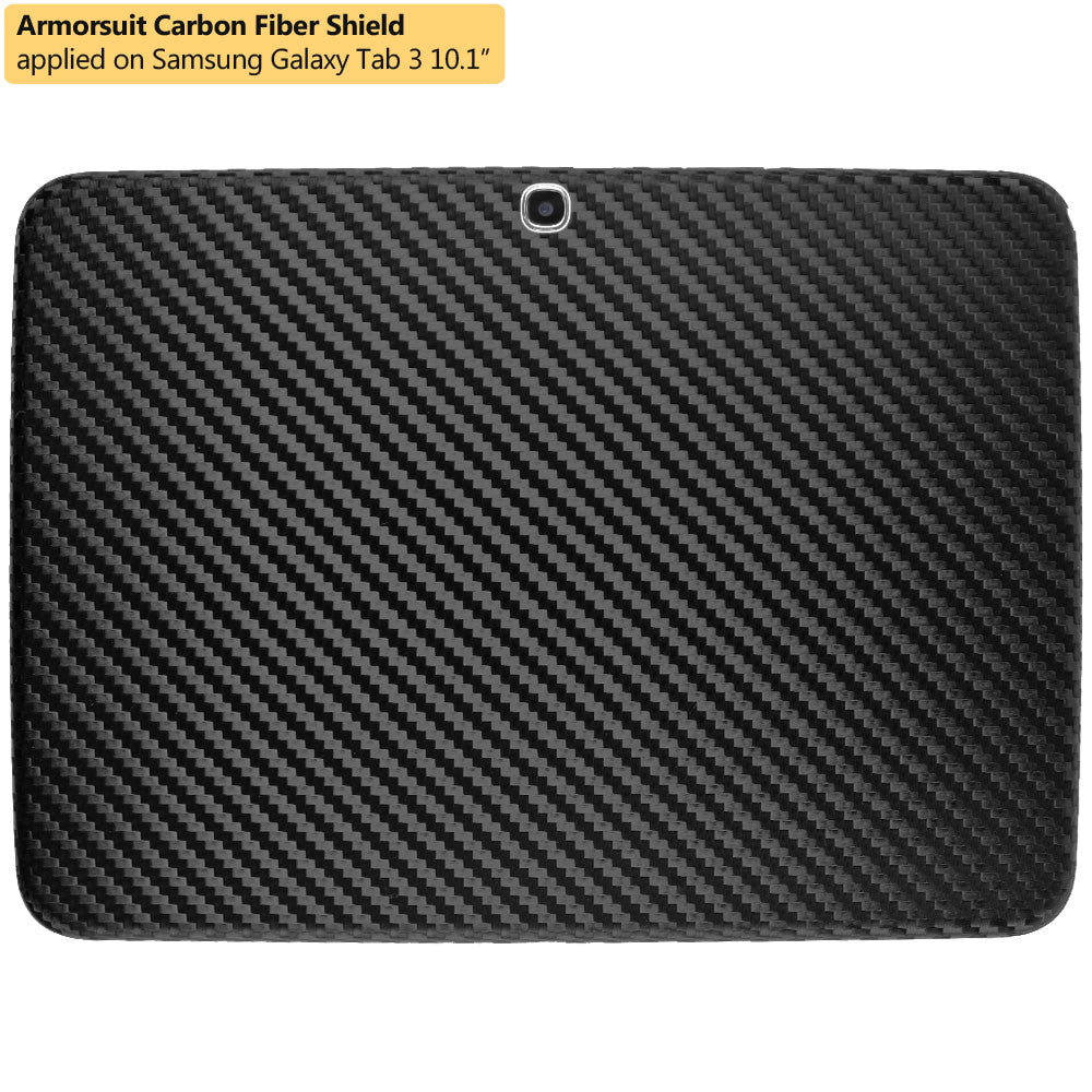 Samsung Galaxy Tab 3 10.1 Screen Protector+ Black Carbon Fiber Film Protector