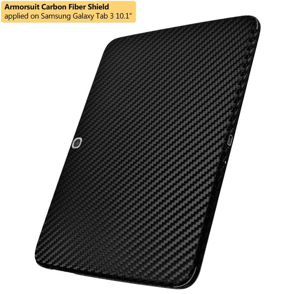 Samsung Galaxy Tab 3 10.1 Screen Protector+ Black Carbon Fiber Film Protector
