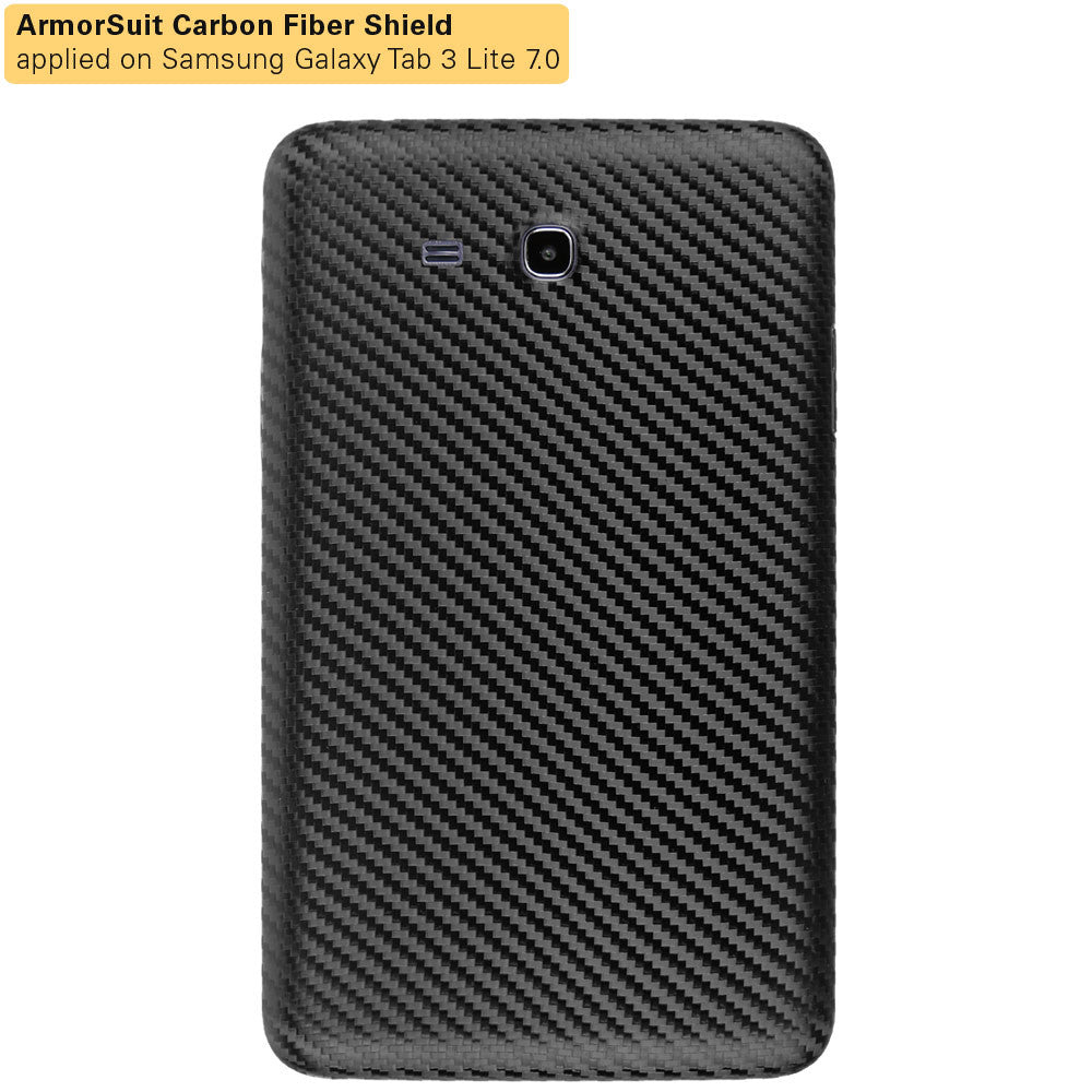 Samsung Galaxy Tab 3 Lite 7" Screen Protector + Black Carbon Fiber Film Protector