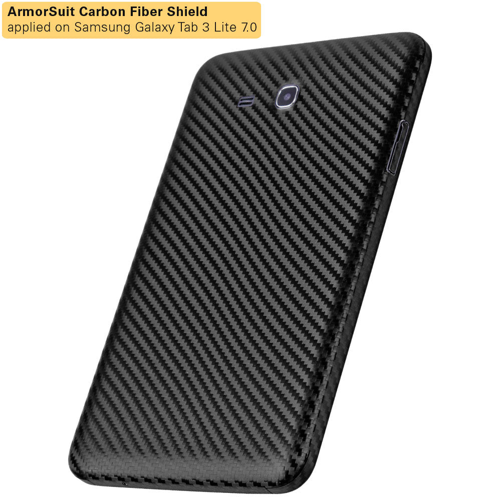 Samsung Galaxy Tab 3 Lite 7" Screen Protector + Black Carbon Fiber Film Protector