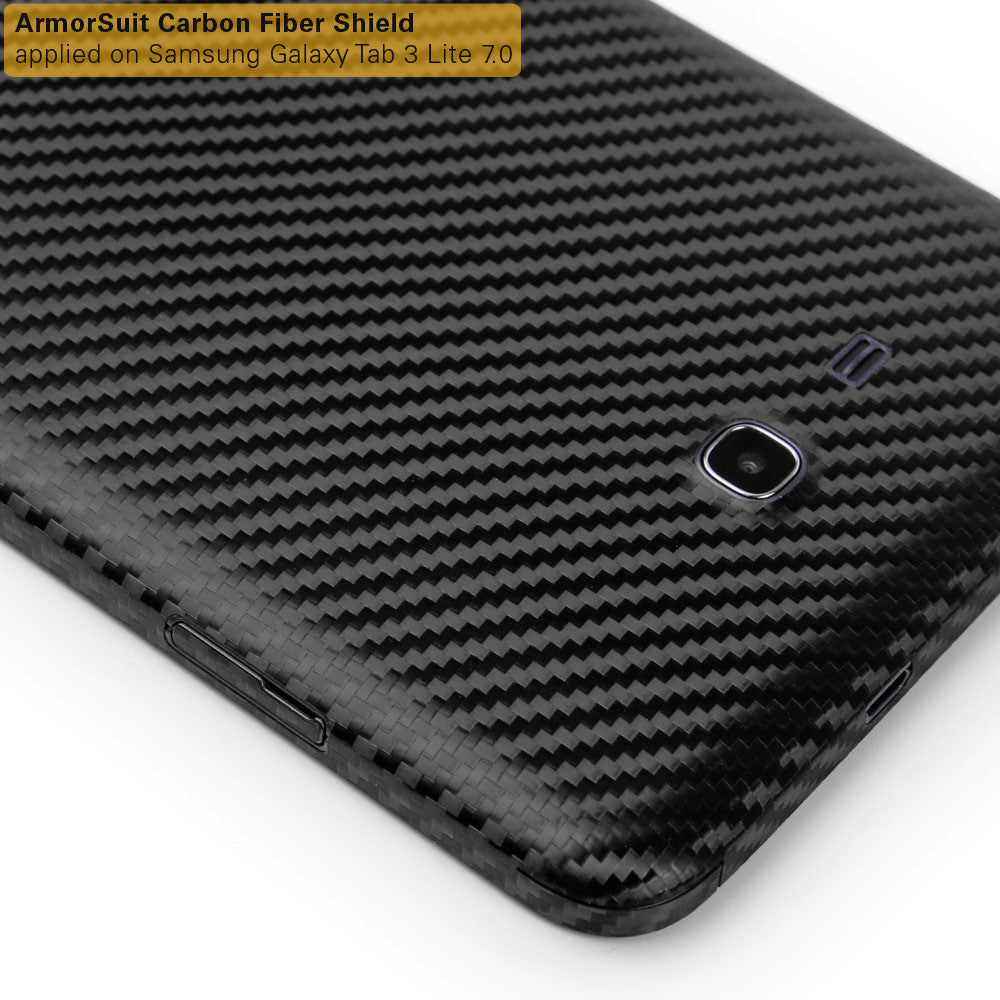 Samsung Galaxy Tab 3 Lite 7" Screen Protector + Black Carbon Fiber Film Protector