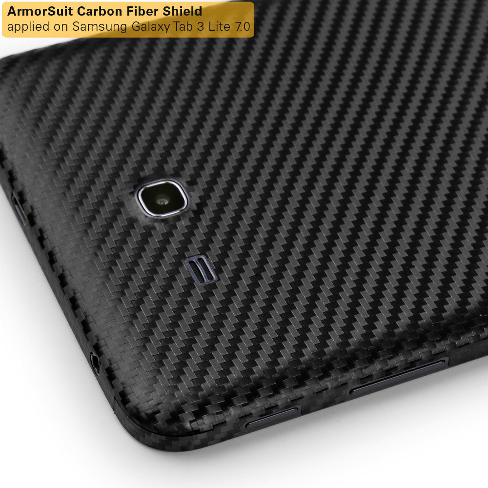Samsung Galaxy Tab 3 Lite 7" Screen Protector + Black Carbon Fiber Film Protector