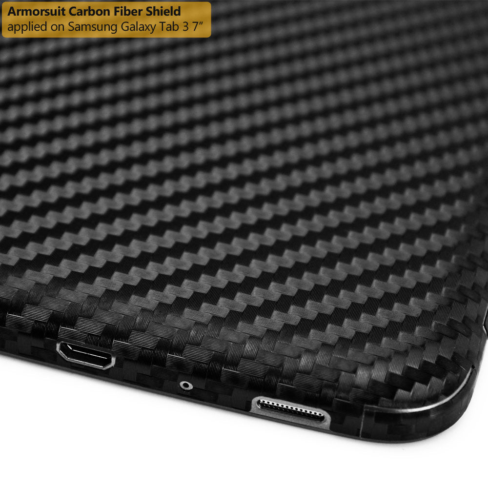 Samsung Galaxy Tab 3 7.0 Screen Protector + Black Carbon Fiber Film Protector