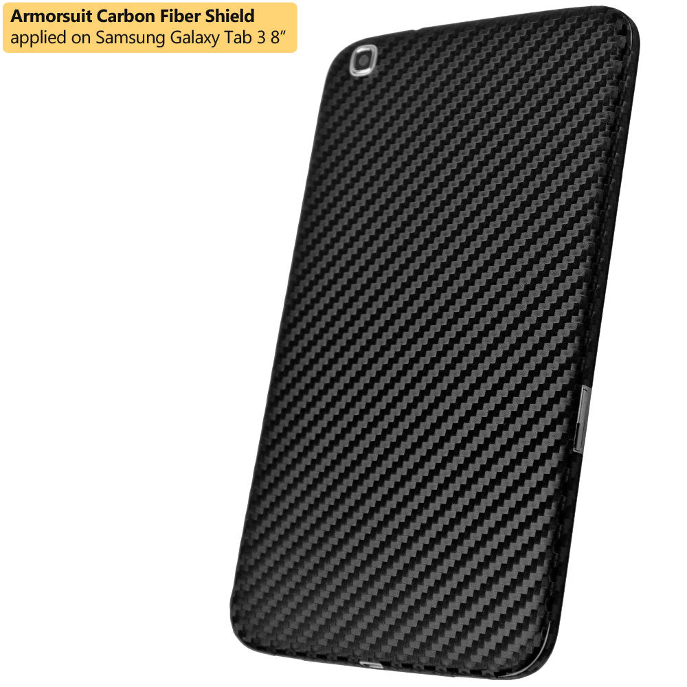 Samsung Galaxy Tab 3 8.0 (WIFI/3G/4G) International Version Screen Protector + Black Carbon Fiber Film Protector