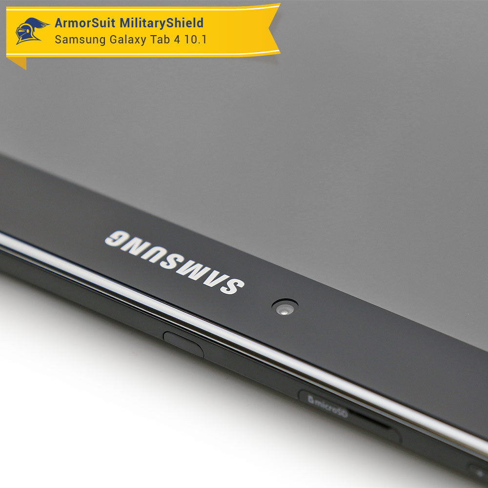 Samsung Galaxy Tab 4 10.1 Screen Protector + Black Carbon Fiber Film Protector