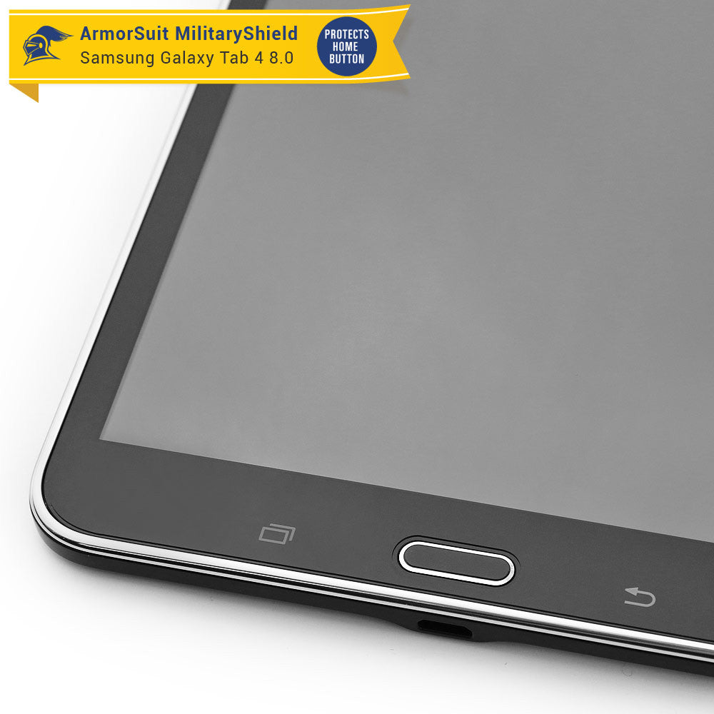 Samsung Galaxy Tab 4 8.0 Screen Protector + Black Carbon Fiber Film Protector