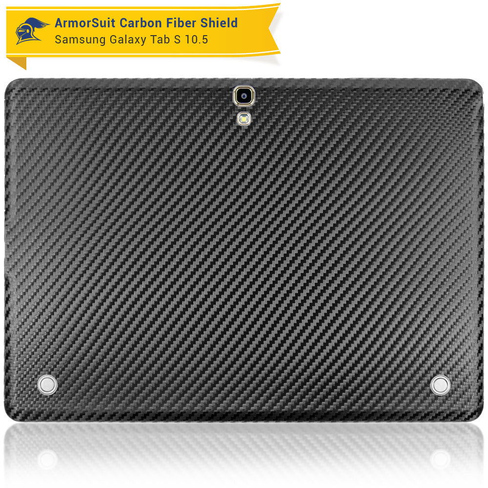 Samsung Galaxy Tab S 10.5 Screen Protector + Black Carbon Fiber Film Protector