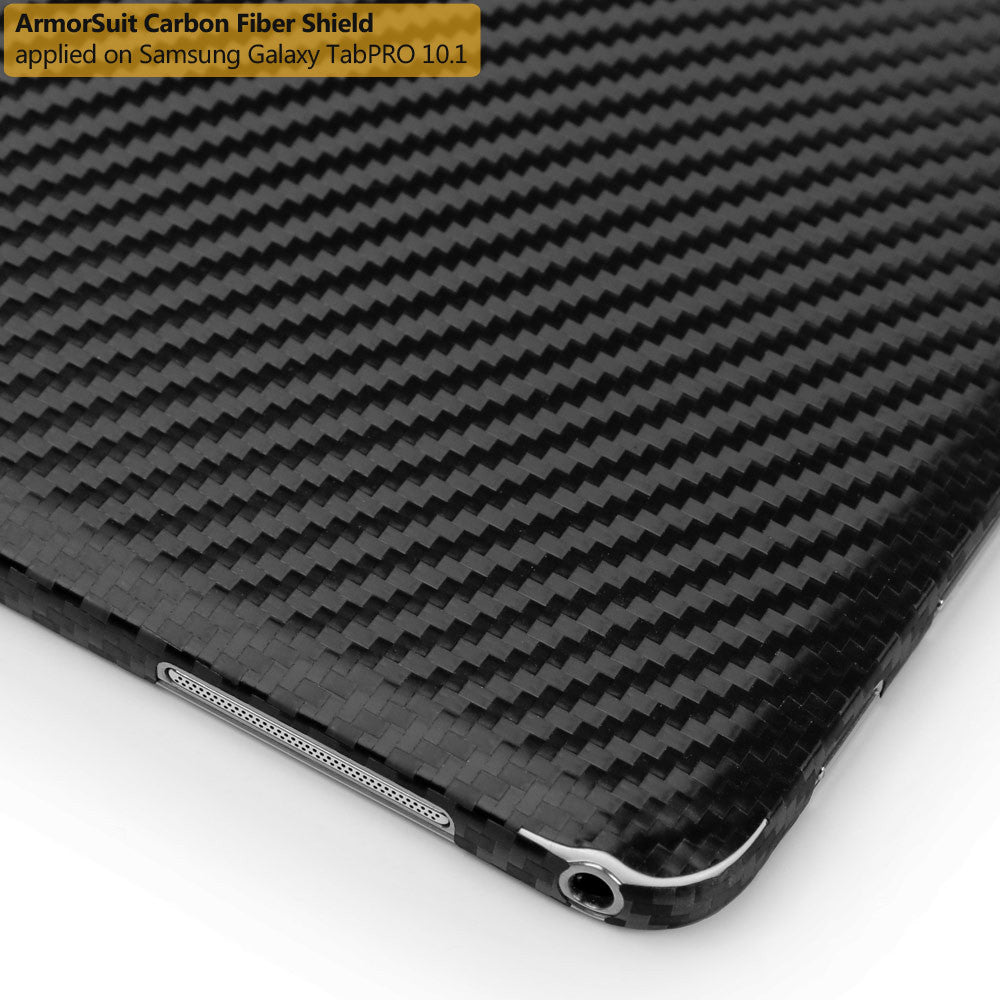 Samsung Galaxy TabPRO 10.1" Screen Protector + Black Carbon Fiber Film Protector