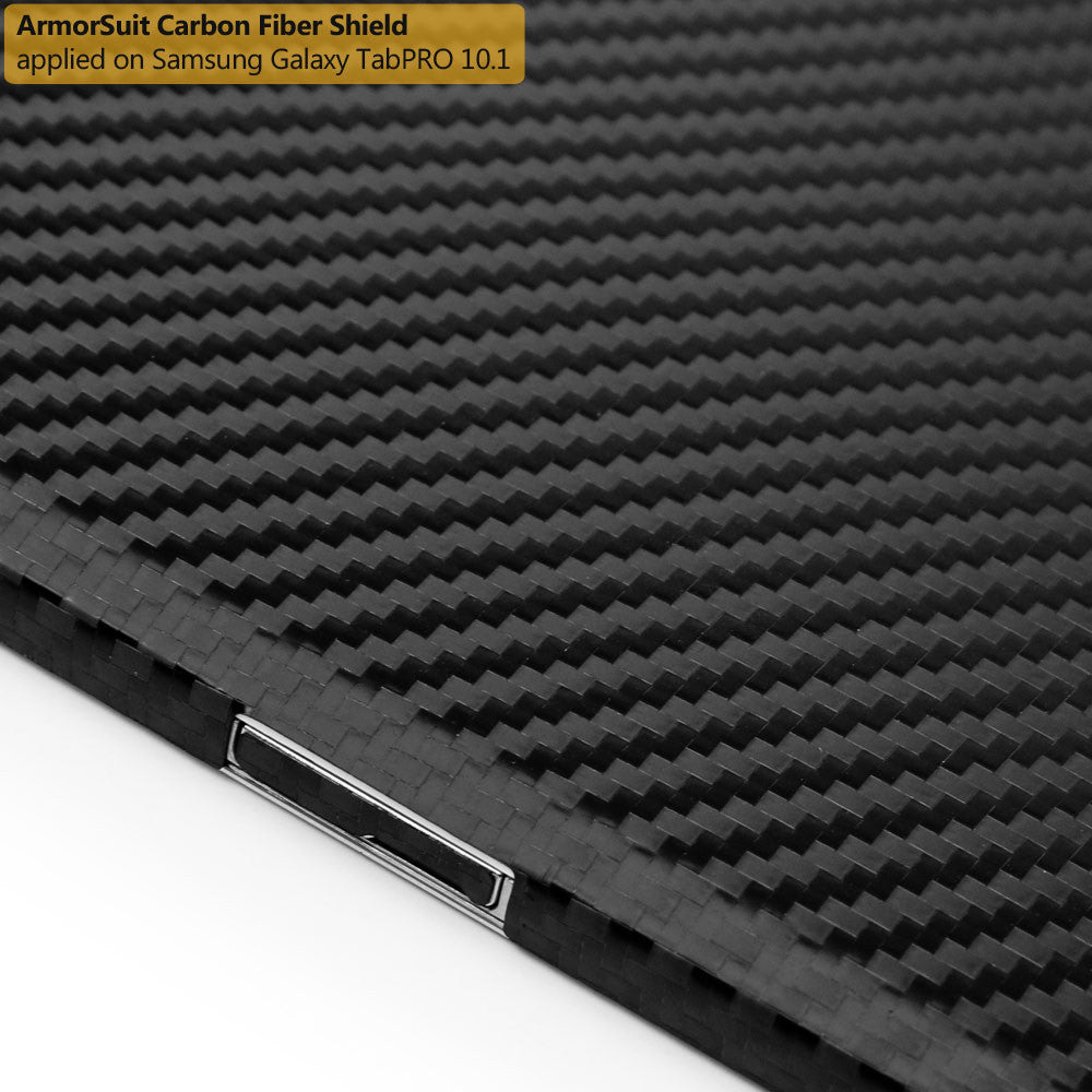 Samsung Galaxy TabPRO 10.1" Screen Protector + Black Carbon Fiber Film Protector