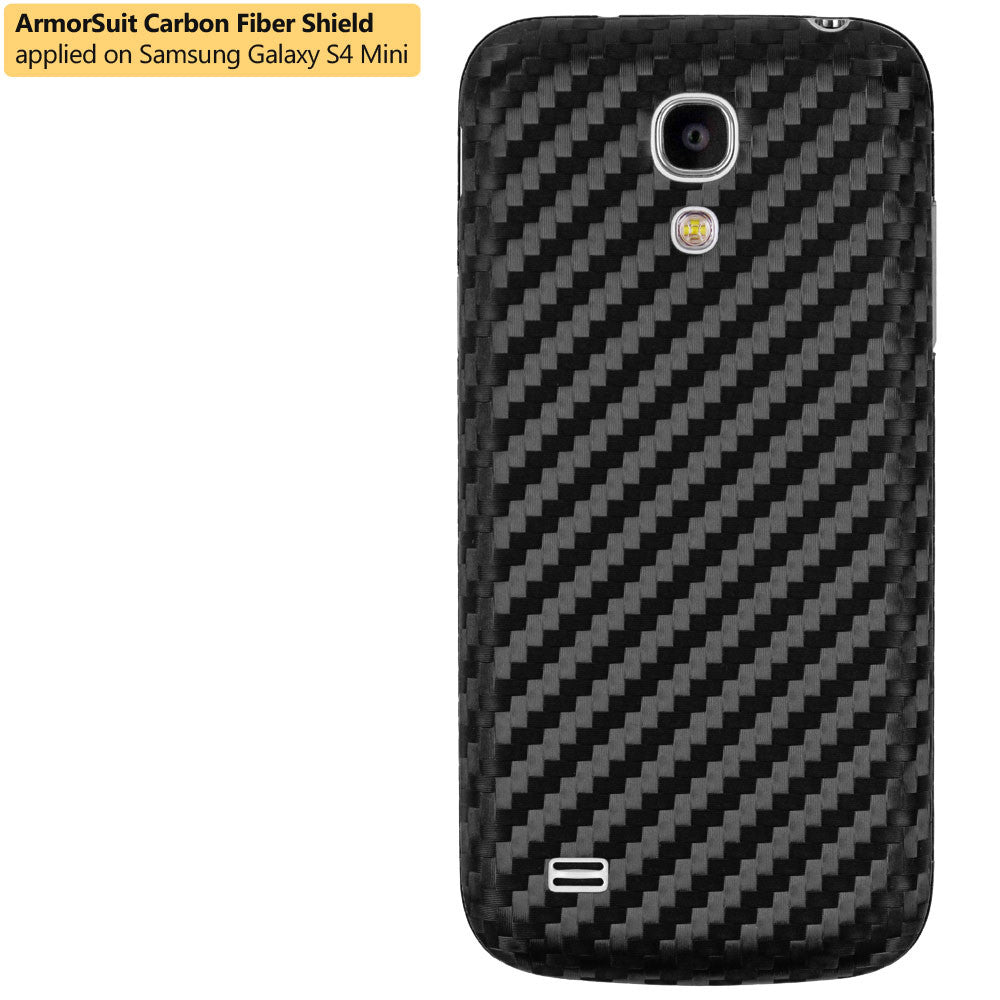 Samsung Galaxy S4 Mini Screen Protector + Carbon Fiber Film Protector