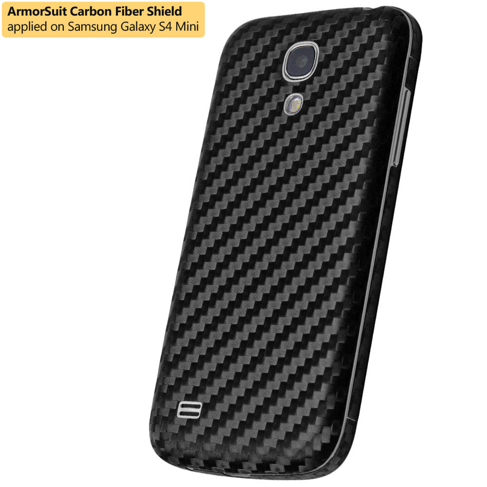 Samsung Galaxy S4 Mini Screen Protector + Carbon Fiber Film Protector