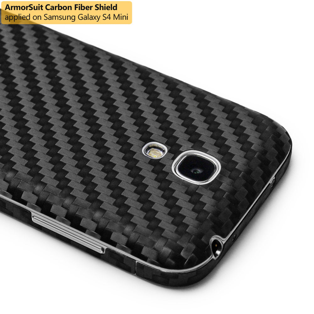 Samsung Galaxy S4 Mini Screen Protector + Carbon Fiber Film Protector