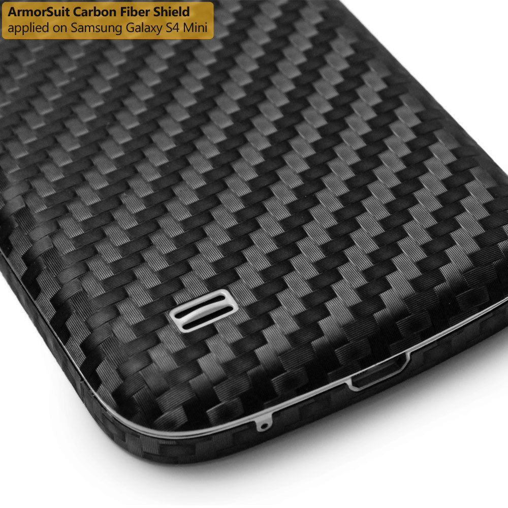 Samsung Galaxy S4 Mini Screen Protector + Carbon Fiber Film Protector