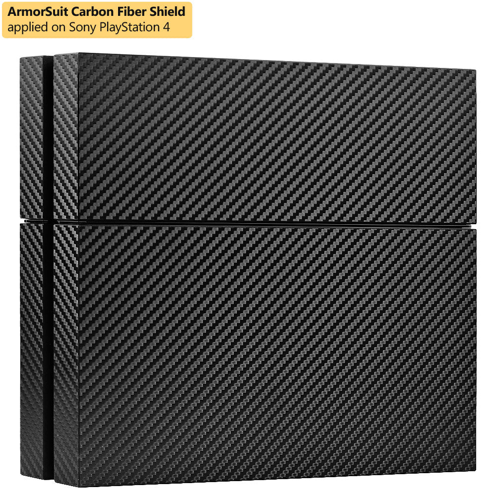 Sony PlayStation 4 PS4 Black Carbon Fiber Film Protector