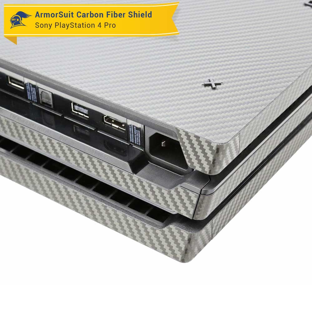 Sony PlayStation 4 PS4 Pro Black Carbon Fiber Film Protector
