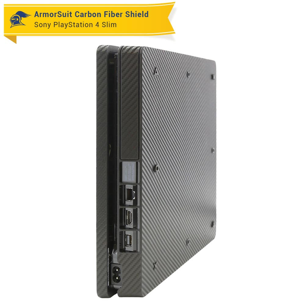 Sony PlayStation 4 PS4 Slim Black Carbon Fiber Film Protector