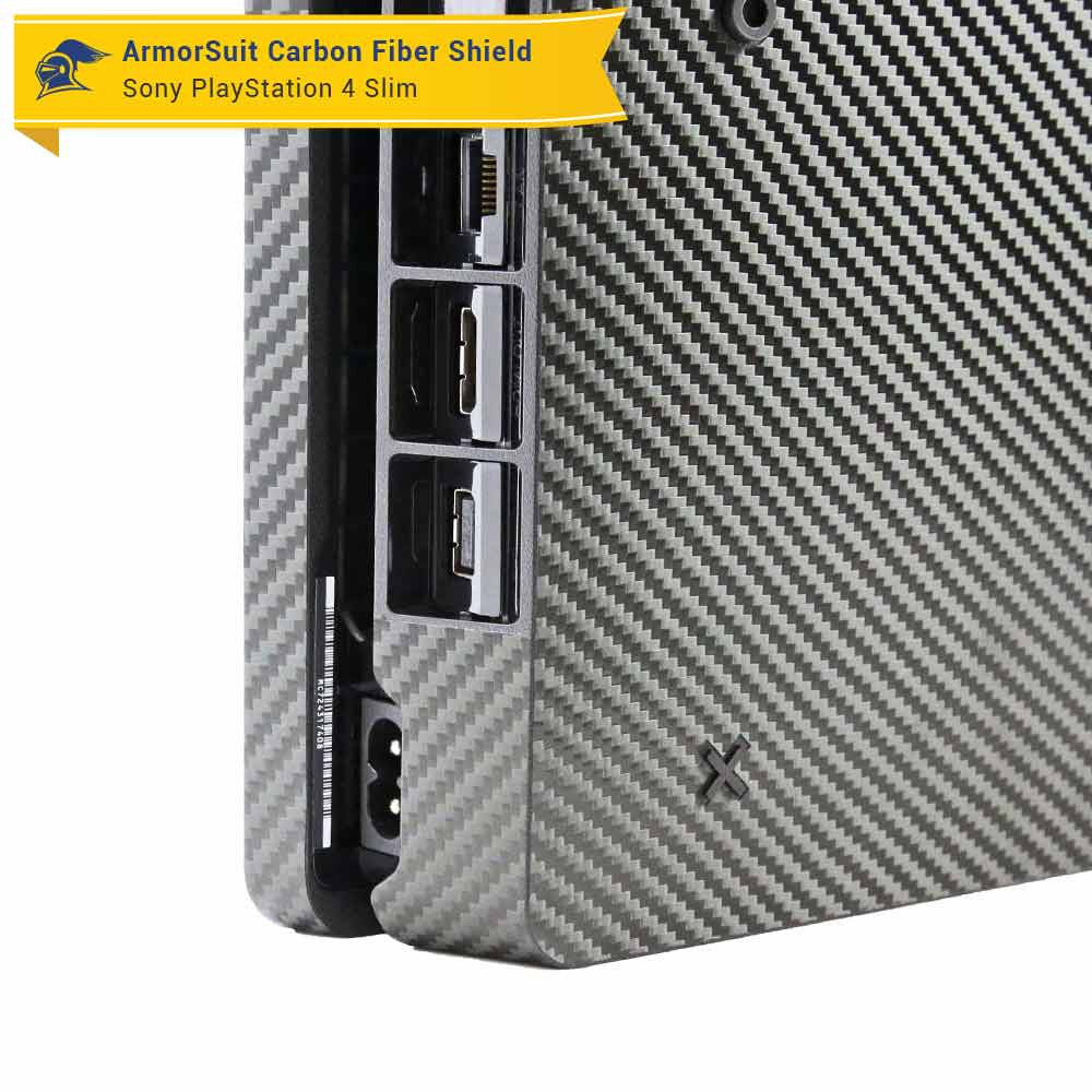 Sony PlayStation 4 PS4 Slim Black Carbon Fiber Film Protector