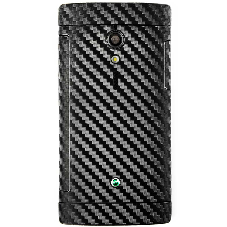 Sony Ericsson Xperia ion Screen Protector + Black Carbon Fiber Film Protector