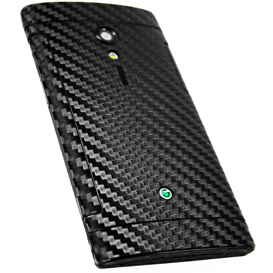 Sony Ericsson Xperia ion Screen Protector + Black Carbon Fiber Film Protector
