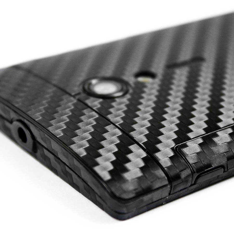 Sony Ericsson Xperia ion Screen Protector + Black Carbon Fiber Film Protector
